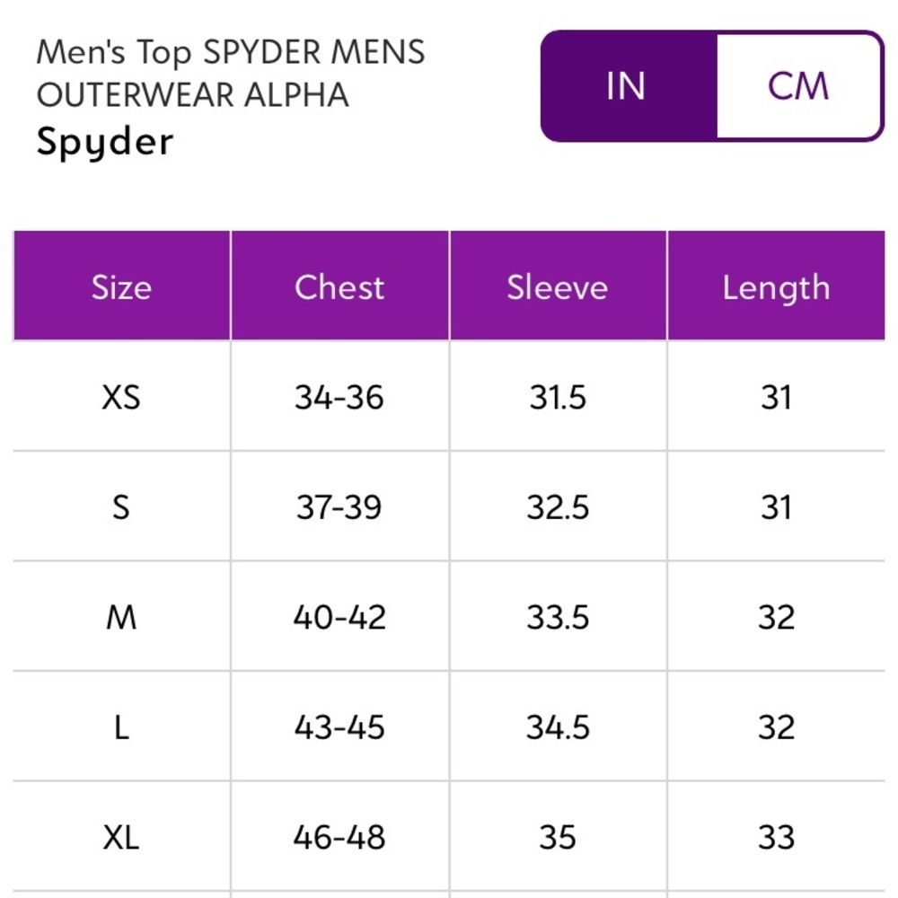 𝅺Men’s Spyder Stellar Full Zip Textured Jacket NWT - Picture 16 of 16